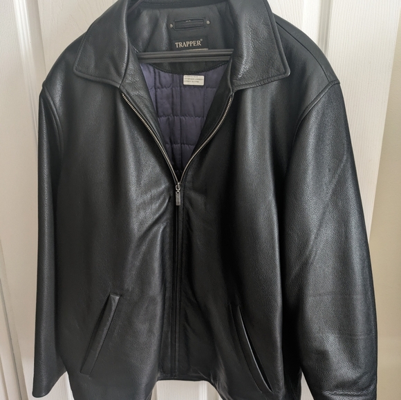 Trapper Men's Leather Jacket - Picture 1 of 12